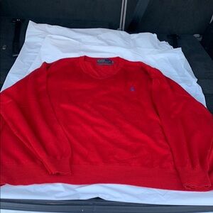 Polo by Ralph Lauren Red Crewneck Sweater